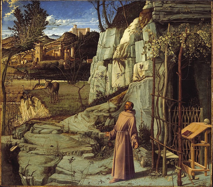 St. Francis in Ecstasy, 1480; oil and tempera on panel; Frick Collection, New York.