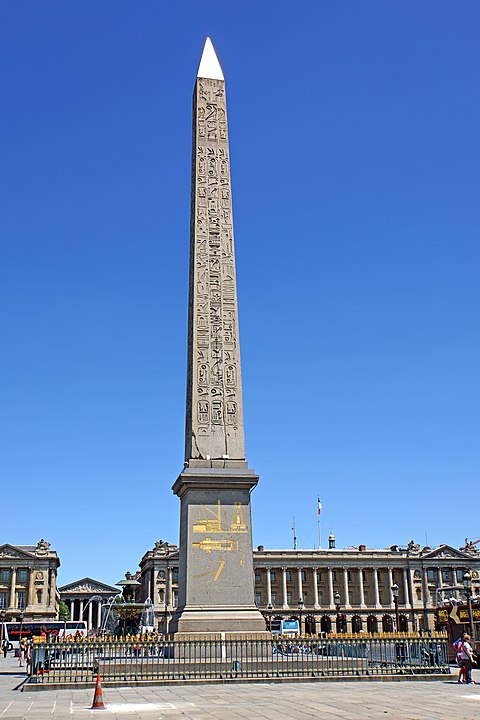One of the two Luxor Obelisks, on the Place de la Concorde in Paris; the other remains in Egypt.