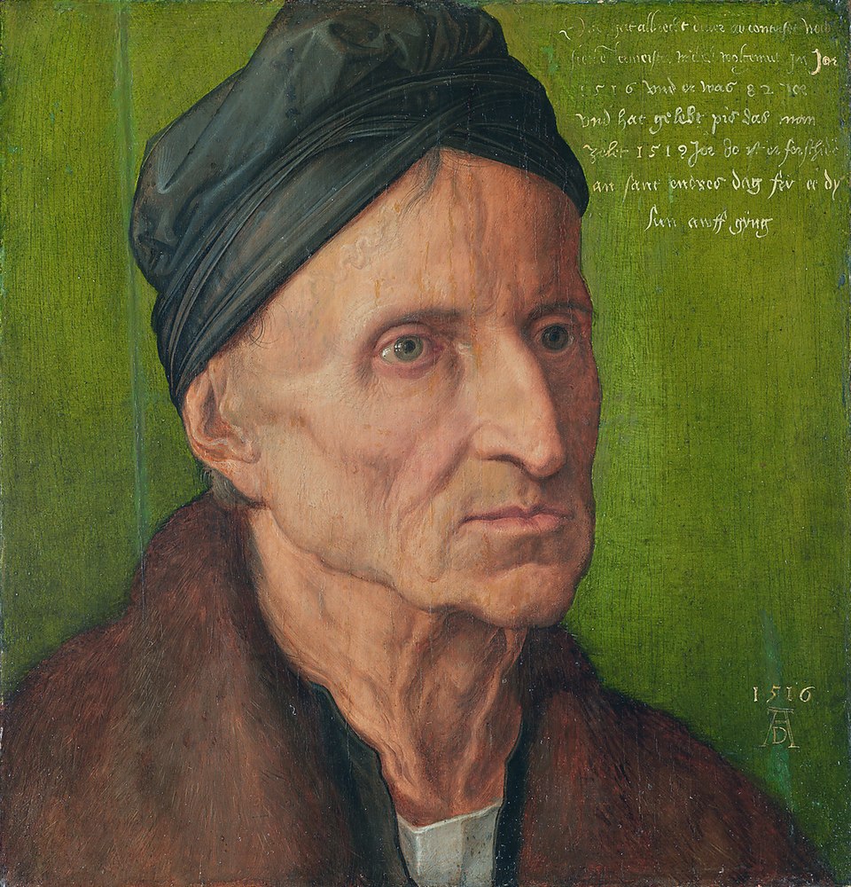 Portrait of Michael Wolgemut by Albrecht Dürer, circa 1516..